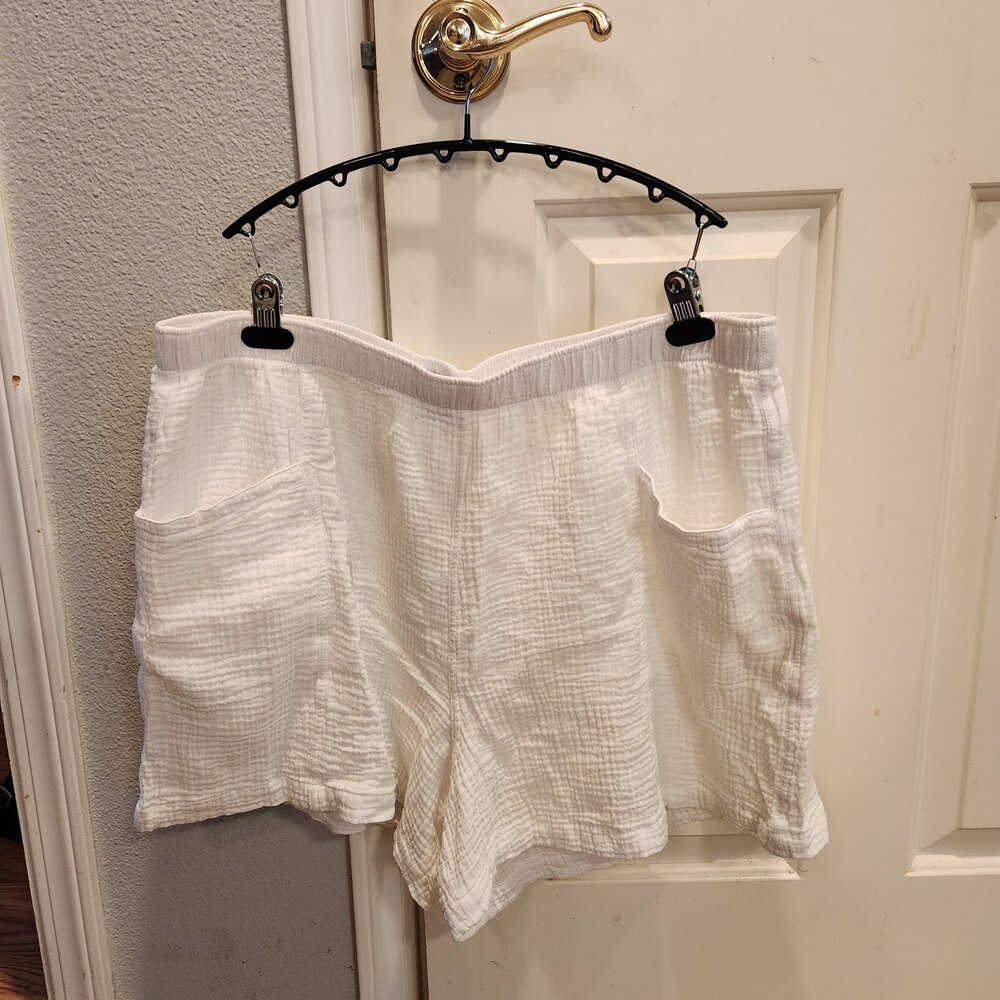 Nine West Jeans White Gauze Shorts 2X Boho Y2K